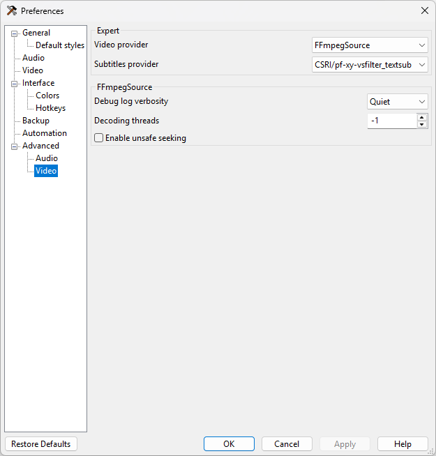 preferences-advanced-video